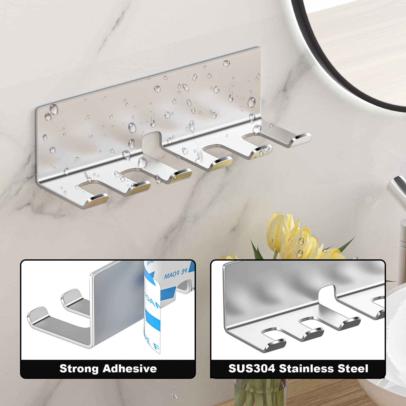 Yayinli Toothbrush Holders, Electric Toothbrush Holder For Bathrooms, Tooth Brushing Holder Wall Mounted, Shower Tooth Brush Hea